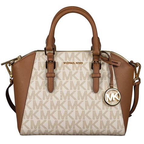 michael kors ciara vanilla acnr|Ciara Medium Signature Logo Messenger Bag .